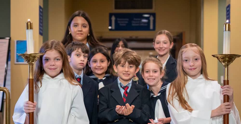 students at St. Lukes School convocation