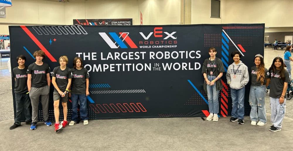 students at robotics competition